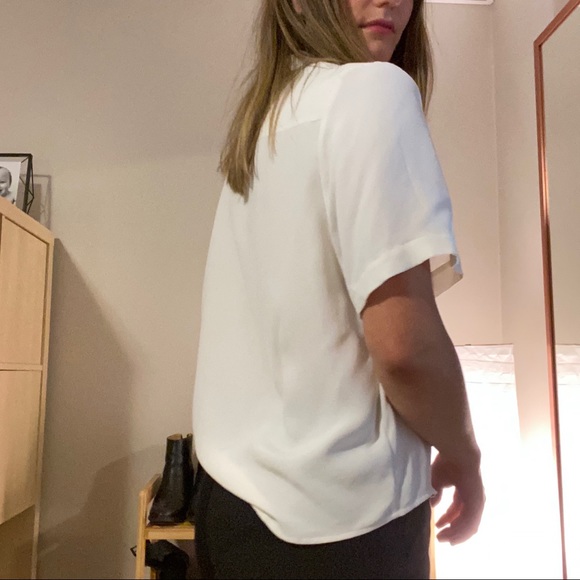 Kit & Ace Bike to Office Silk Blouse (white) - Picture 5 of 9